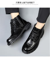 Nuevos y versátiles zapatos de cuero de terciopelo de caña alta botas cortas de moda - details 17