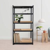 Estantería Modular de Acero y MDF Antihumedad Paquete 2, Carga Máx. 875Kg, 90x40x180cm, 5 Baldos Ajustables, Negro - details 7