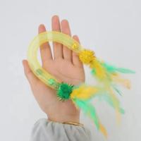 Bastón de Advertencia de Gato con Red Elástica y Bolas de Menta Juguete de Plumas Interactivo para Gatitos Suministros de Mascotas Diversiones - details 8