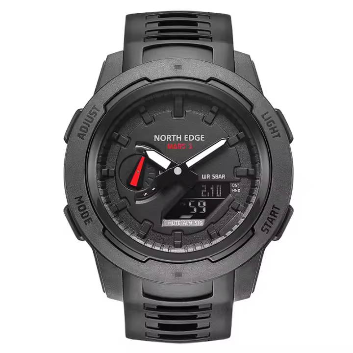 NORTH EDGE MARS3 reloj táctico  para hombre, pulsera deportiva resistente al agua hasta 50M, material de fibra de carbono - 1