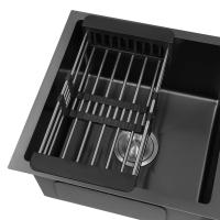 Conjunto de Grifo de Cocina de Acero Inoxidable 304 Doble Lavabo, Tabla de Drenaje, Partes de Plomería - details 8