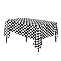 Mantel Rectangular de ajedrez abstracto, de pícnic tapete, juego desechable, blanco y negro, 137x274cm - details 4