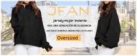 Suéter de DOT para Mujer, suéter de gran tamaño de Invierno, suéter Suelto informal con Murciélago y Lago, Jersey de DOT de manga Larga para invierno - details 1