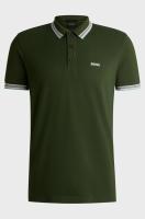 Polo de Algodón Corto BOSS Moda para Hombres en Negro - details 1