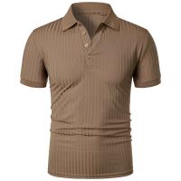 Ropa deportiva para correr para hombre, poste de pie de manga corta de alta elasticidad de verano, suéter básico de punto fino - details 1