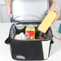 Bolsa de almuerzo aislada, bolsas de almuerzo grandes para mujeres y hombres, bolsa de almuerzo reutilizable con correa de hombro ajustable - details 4