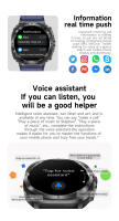 Reloj inteligente ET492 para hombre y mujer, dispositivo con asistente de voz NFC, detección de ritmo cardíaco, llamada de emergencia SOS, linterna, AMOLED, novedad de 2025 - details 20