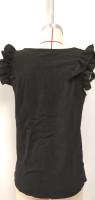 Camisa casual elegante con cuello en V para mujer, parte superior lisa con ribers de oficina, mangas de hoja de loto, verano - details 4