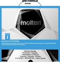 Molten1000BY Balón de fútbol soccer Tamaño 5 Cuero suave resistente al desgaste PU para competición y entrenamiento - details 3