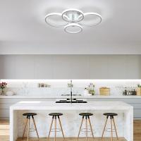 Goeco Lámpara de Techo LED Moderna de Aluminio 48W, Eficiencia Energética, Montaje Semi-Flush, Forma Redonda, Iluminación Blanca Fría - details 7