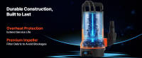 Bomba Sumergible SucceBuy de 650W, Capacidad de 15000 L/H, Construcción Duradera de PP-GF20 con Interruptor de Flotador Automático, Cable Extendido, Altura Máxima de Elevación de 8M, Apta para Piscinas, Jardines, Estanques y Áreas Inundadas - details 4