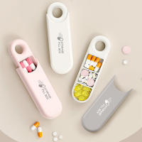Mini pastillero portátil pequeño, soporte para vitaminas de 3 compartimentos, a prueba de polvo, caja de medicamentos con tapas para viajes - details 6