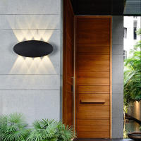 Luz de pared ovalada de aluminio de 4W/6W/8W Luz de pared LED, luz impermeable al aire libre - details 1
