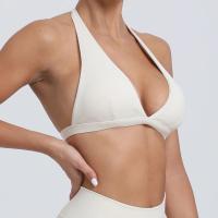 Top deportivo con escote en V profundo para mujer, sujetador Halter con espalda abierta para Yoga, almohadillas para el pecho desmontables, Top corto de entrenamiento, Fitness, Pilates - details 18