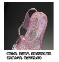 Zapatos de gelatina de cristal, sandalias para niños con purpurina y mariposa - details 7