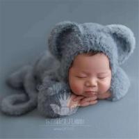Ropa de Bebé Hecha a Mano con Estampado de Lobo y Cachorro Ropa de Peluche de Oso de Crochet para Recién Nacidos Suministros de Fotografía - details 13