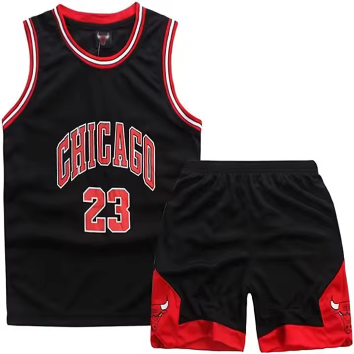 Camiseta de Baloncesto para Niño, Equipación de Baloncesto, traje completo para Niño, Camiseta de Tirantes y Pantalones Cortos - 1