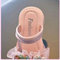 Nuevo Sandalias de niña blancas decorativas con girasoles - details 4
