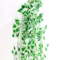 1 pieza 2M decoración del hogar guirnalda de hojas artificiales plantas vid follaje falso enredadera corona de hiedra verde - details 5