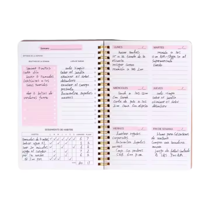 Planificador de Agenda 2025 Cuaderno de Diario Español A5 Planificador de Metas de 52 Semanas - 1