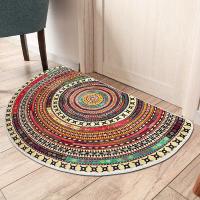 Alfombra Interior Semicircular Boho Absorbente y Antideslizante para Dormitorio - details 5