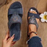 zapatos de zapatilla de tacón de cuña de verano para mujer - details 1