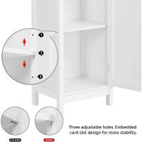 Mueble Auxiliar de Baño 40x32x160cm Armario Baño y Estrecho con 3 Estantes Abiertos Estanteria Estrecha Blanco - details 5