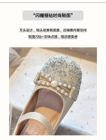 Nuevos zapatos de piel para niña con vestido zapatillas de cristal para niños de suela blanda - details 3
