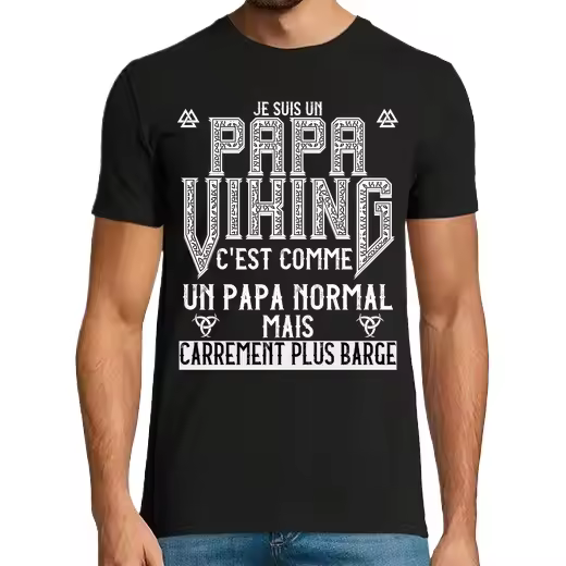papá vikingo francamente más barcaza Camisetas hombre clásica premium de vikingos - 1