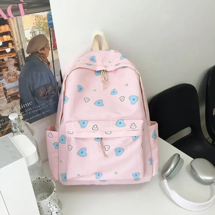 Impresión, dibujos animados, lindo, mochila, tendencia, mochila escolar, niña, niña suave, mochila, Harajuku - 1