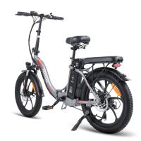 FAFREES F20 Bicicleta Eléctrica, Motor de 250W, Batería de 36V 16Ah, Neumáticos Anchos de 20*3 pulgadas, Velocidad Máxima de 25km/h, Autonomía de 60-80km, SHIMANO de 7 Velocidades, Frenos de Disco Mecánicos, Tracción Trasera, Pantalla LCD- Gris - details 4