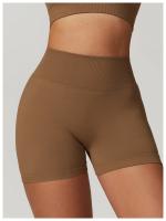 Shorts de Yoga de Cintura Alta Ajuste de Barriga, Levantamiento de Cadera, Ropa de Gimnasio de Nylon Zapatillas de Correr para Primavera/Verano - details 11