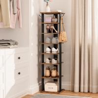 Zapatero, Estante Zapatero, Estantería para Zapatos, Mueble Zapatero de 8 Niveles, con 2 Ganchos, 50 x 28 x 113 cm, para Entrada, Dormitorio, Ahorra Espacio, Blanco - details 25