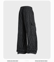 Pantalones de cuadros de verano 2025 para hombres, sueltos, de color sólido, casuales, drapeados, de secado rápido, deportivos. - details 7