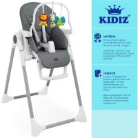 barra de juegos, tumbona para bebés, silla alta combinada para bebés, 7 respaldos ajustables en altura, crecimiento de 0 meses a 6 años, silla para bebés, gris oscuro - details 1