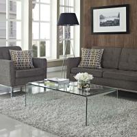 Mesa de Centro Rectangular de Cristal 100x48 cm Sencilla y Elegante Adecuada Para Diferentes Decoraciones de Interiores - details 2