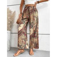 Pantalones de pierna ancha para mujer, cintura alta, elásticos, estéticos, elegantes, elegantes - details 3