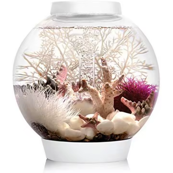 Acuario esférico biOrb CLASSIC 15 LED, 15 litros - juego de acuario completo con iluminación LED (blanca) y sistema de filtrado patentado, tanque acrílico - 1