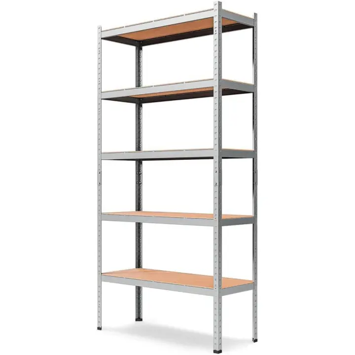 Almacenaje, 180X90X40cm, Metalica, Acero Galvanizado, Modular, 875kg de Carga, 5 estantes Ajustables, para Hogar, Trastero, Garaje (Acero, 90x40cm) - 1
