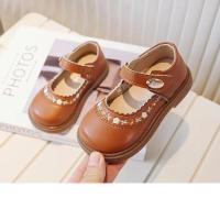 Zapatos de cuero de suela suave para niña, zapatos antideslizantes de princesa para niño, zapatos de flores bordadas para niño, zapatos Mary Jane informales versátiles de primavera - details 10