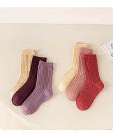 Nuevos calcetines japoneses de color sólido para niños, calcetines de lana para bebés para hombres y mujeres - details 13