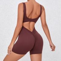 Mono Deportivo para Mujer, peleles, mono Deportivo para correr, entrenamiento de una Pieza para Yoga, Pantones cortos sin espalda, Pelele de Realce - details 3
