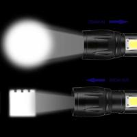 Linterna LED COB + XPE Portátil Carga USB Linterna de Camping con Luz de Enfoco con Zoom - details 2
