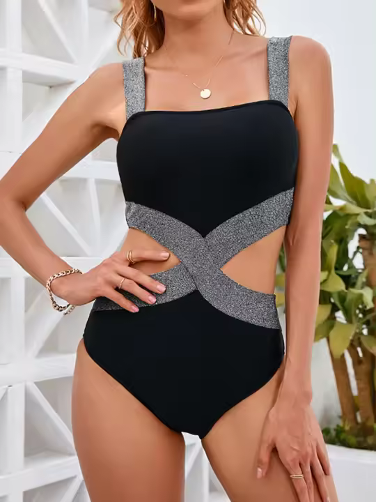 Traje de Baño de Una Pieza para Mujer Halter Neck Monokini Estilo Playa Moda 2025 - 1