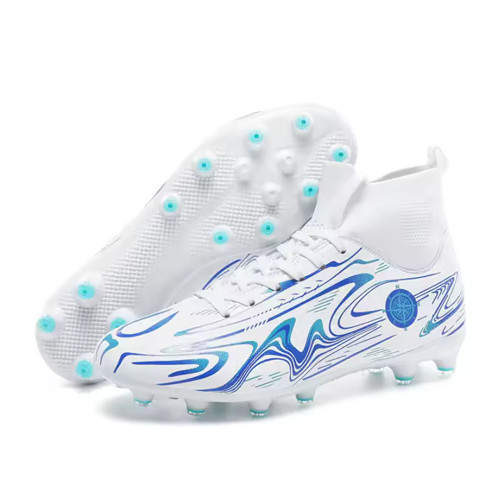 Zapatos de fútbol de caña alta para hombre, botas de fútbol para adolescentes, césped - 1