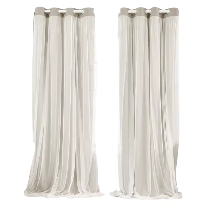 Cortinas Térmicas Aislantes para Dormitorio y Salón Decoración Moderna para Habitación con Ojales - 1
