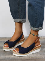Sandalias de Mujer de Moda con Punta Abierta y Cuña 2023 Estilo Gladiator Ligero Plataforma Zapatos de Playa Antideslizantes Talla Grande - details 3