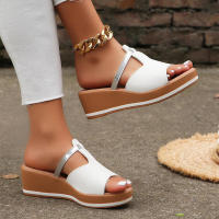 Sandalias Matsuke de tacón alto con punta abierta, huecas, con suela gruesa y talla grande para mujer, ropa de verano. - details 8