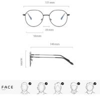 Monturas de gafas cuadradas clásicas protectoras de luz azul de metal redondo para hombre, gafas transparentes para ordenador, gafas para mujer - details 3