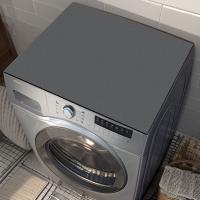 Cubierta rectangular para lavadora, almohadilla de goma con absorción de agua, antipolvo para horno microondas, Color sólido - details 3